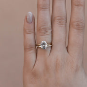 0.14 Baguette Shaped Half Eternity Moissanite Wedding Band