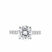 1-3 CT Round Hidden Halo Moissanite Engagement Ring - Barbara Maison 