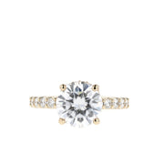 1-3 CT Round Hidden Halo Moissanite Engagement Ring - Barbara Maison 