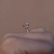 1-3 CT Round Hidden Halo Moissanite Engagement Ring - Barbara Maison 