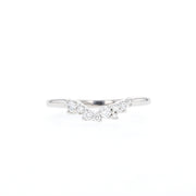 0.13 Curved Moissanite Wedding Band
