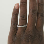 0.44 CTW Baguette and Round Alternative Moissanite Wedding Band - Barbara Maison 