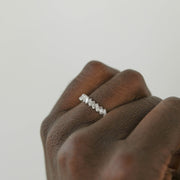 0.44 CTW Baguette and Round Alternative Moissanite Wedding Band - Barbara Maison 