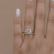 0.15 Princess & Dainty Moissanite Wedding Band