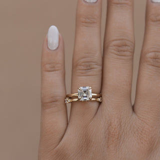 0.15 Princess & Dainty Moissanite Wedding Band