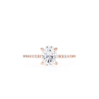 0.84 - 1.91 CT Oval Cut Solitaire Moissanite Engagement Ring - Barbara Maison 