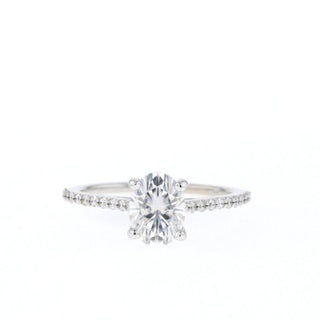 0.84 - 1.91 CT Oval Cut Solitaire Moissanite Engagement Ring - Barbara Maison 