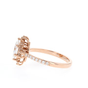 0.67 CT Marquise Cut Cluster Moissanite Engagement Ring - Barbara Maison 