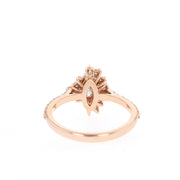 0.67 CT Marquise Cut Cluster Moissanite Engagement Ring - Barbara Maison 