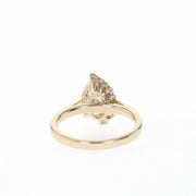 1.33 CT Pear Cut Cluster Moissanite Engagement Ring - Barbara Maison 