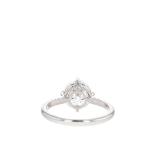 0.88 - 1.1 CT Round Cut Solitaire Moissanite Engagement Ring - Barbara Maison 