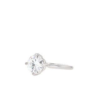 0.88 - 1.1 CT Round Cut Solitaire Moissanite Engagement Ring - Barbara Maison 