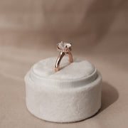 1.33 - 1.91 CT Oval Cut Hidden Halo Moissanite Engagement Ring - Barbara Maison 