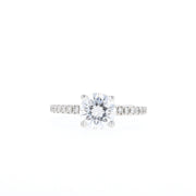 0.88 - 1.35 CT Round Cut Solitaire Moissanite Engagement Ring - Barbara Maison 