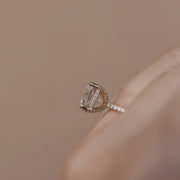 0.96-2.54 CT Cushion Cut Solitaire Pave Moissanite Engagement Ring - Barbara Maison 