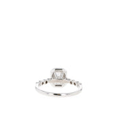 1.04 - 2.1 CT Radiant Cut Halo Moissanite Engagement Ring - Barbara Maison 