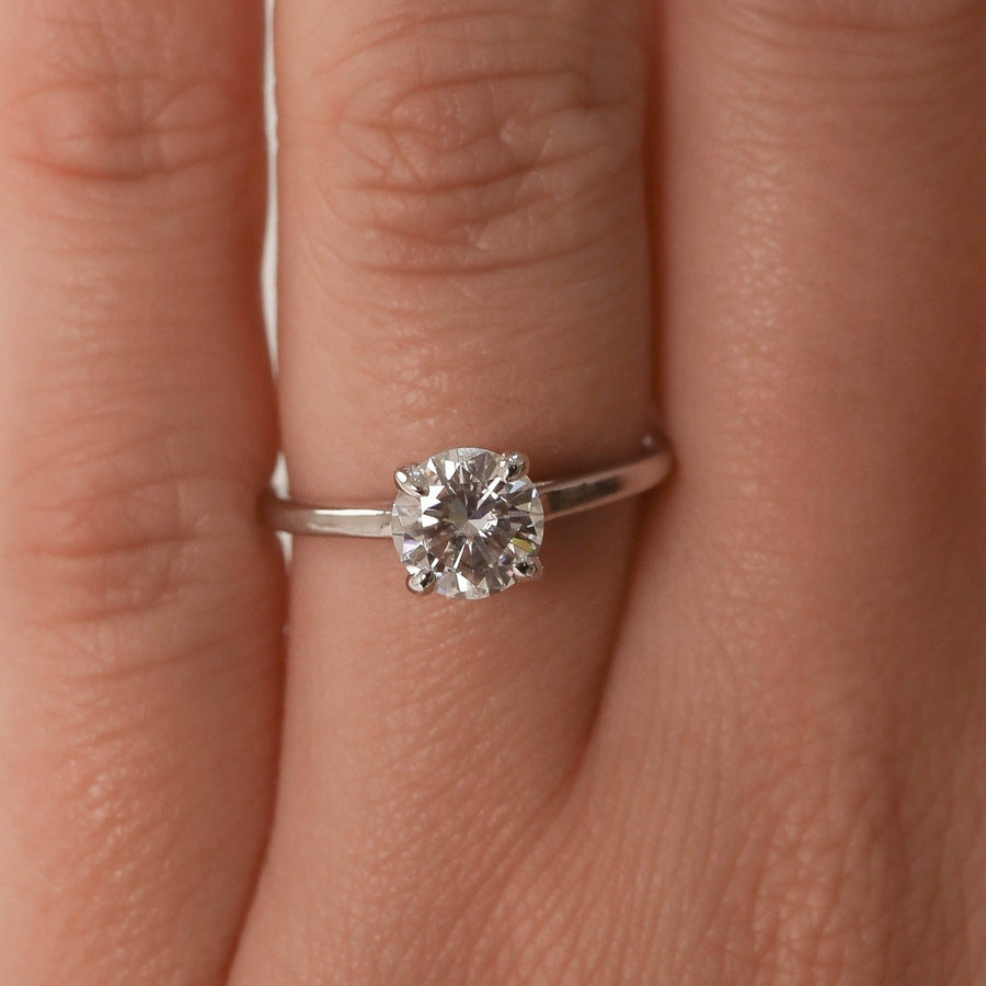 1 - 2.75 CT Round Cut Solitaire Moissanite Engagement Ring - Barbara Maison 