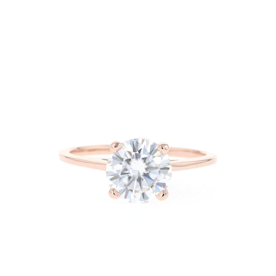 1 - 2.75 CT Round Cut Solitaire Moissanite Engagement Ring - Barbara Maison 