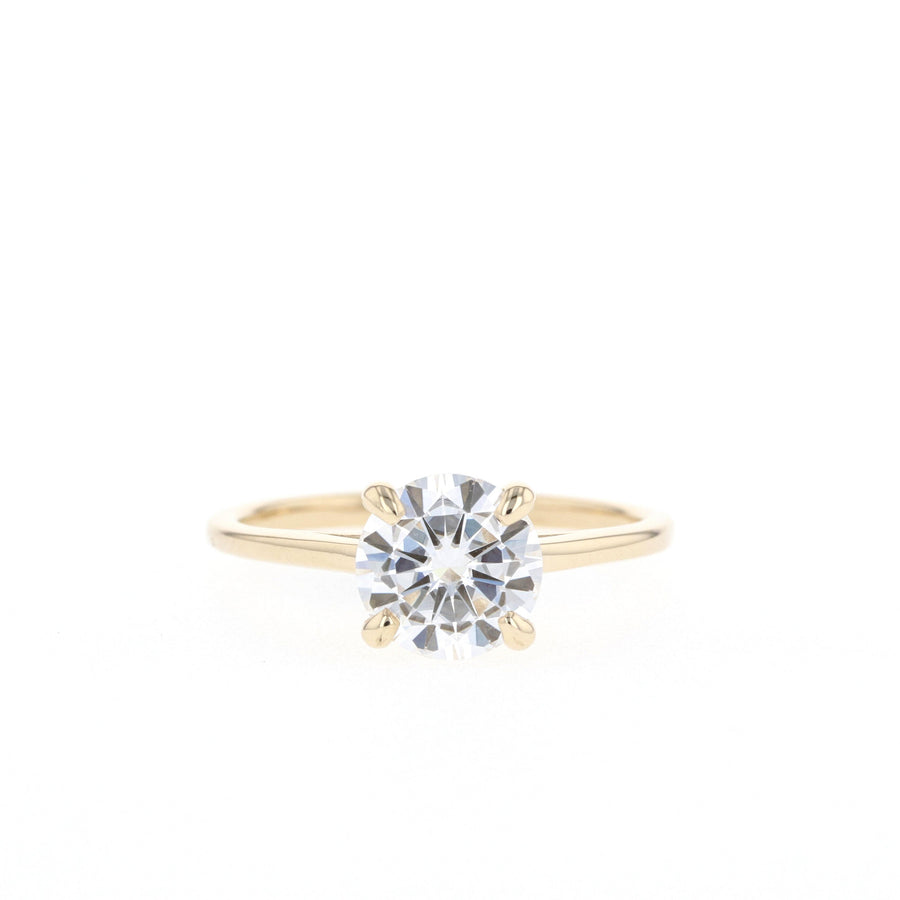 1 - 2.75 CT Round Cut Solitaire Moissanite Engagement Ring - Barbara Maison 