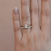 0.55 CT Princess & Baguette Alternating Moissanite Wedding Band - Barbara Maison 