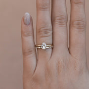 0.14 Baguette Shaped Half Eternity Moissanite Wedding Band