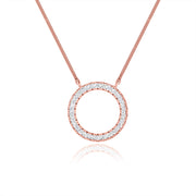 0.23 Moissanite Diamond Circle Pendant Necklace