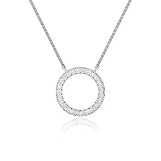 0.23 Moissanite Diamond Circle Pendant Necklace