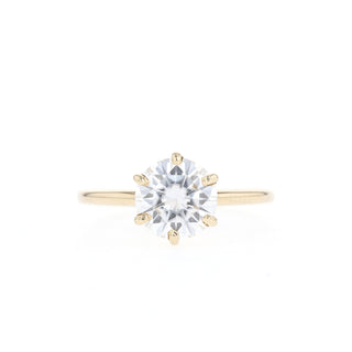 1 - 2.0 CT Round Cut Solitaire Moissanite Engagement Ring - Barbara Maison 