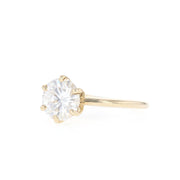 1 - 2.0 CT Round Cut Solitaire Moissanite Engagement Ring - Barbara Maison 