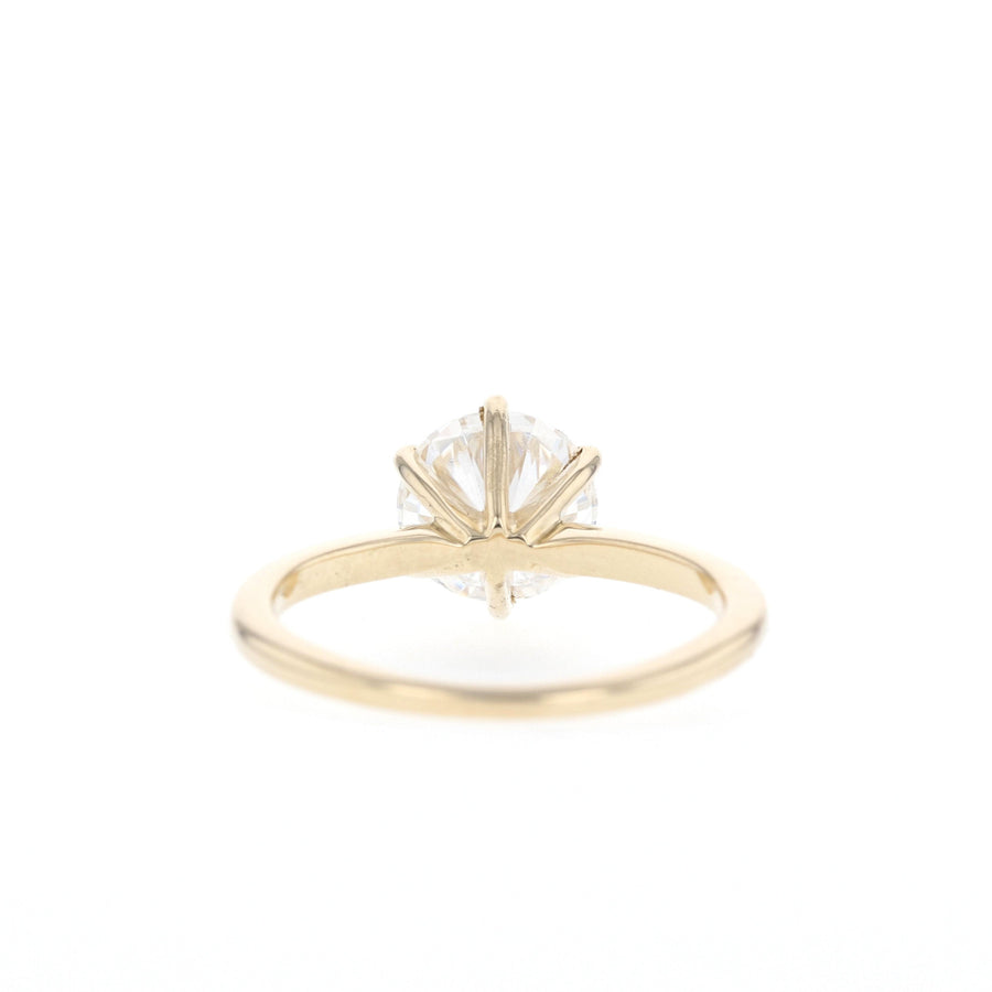 1 - 2.0 CT Round Cut Solitaire Moissanite Engagement Ring - Barbara Maison 