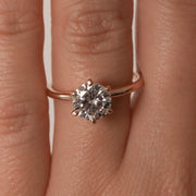 1 - 2.0 CT Round Cut Solitaire Moissanite Engagement Ring - Barbara Maison 