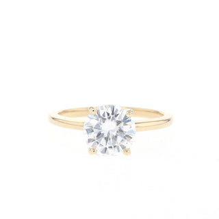 1 - 1.5 CT Round Cut Solitaire Moissanite Engagement Ring - Barbara Maison 