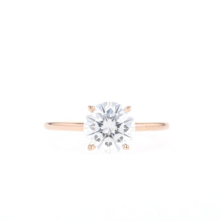 1 - 1.5 CT Round Cut Solitaire Moissanite Engagement Ring - Barbara Maison 