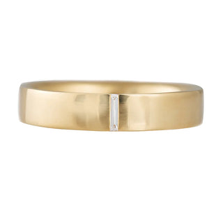 Classic Needle Baguette Wedding Band For Men - Barbara Maison 