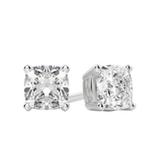 0.50 CT-2.0 CT Cushion Solitaire CVD F/VS Diamond Earrings - Barbara Maison 