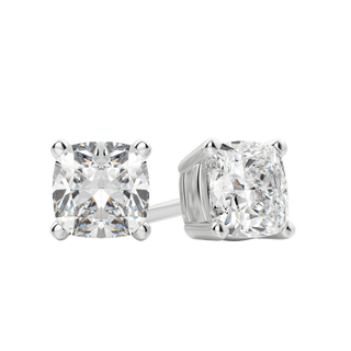 0.50 CT-2.0 CT Cushion Solitaire CVD F/VS Diamond Earrings - Barbara Maison 