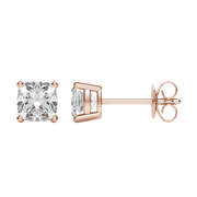 0.50 CT-2.0 CT Cushion Solitaire CVD F/VS Diamond Earrings - Barbara Maison 