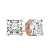 0.50 CT-2.0 CT Cushion Solitaire CVD F/VS Diamond Earrings - Barbara Maison 