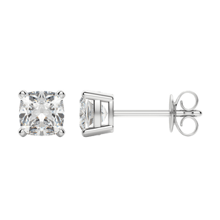 0.50 CT-2.0 CT Cushion Solitaire F/VS Lab Grown Diamond Earrings - Barbara Maison 