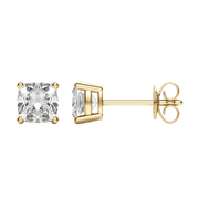 0.50 CT-2.0 CT Cushion Solitaire CVD F/VS Diamond Earrings - Barbara Maison 