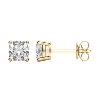 0.50 CT-2.0 CT Cushion Solitaire CVD F/VS Diamond Earrings - Barbara Maison 