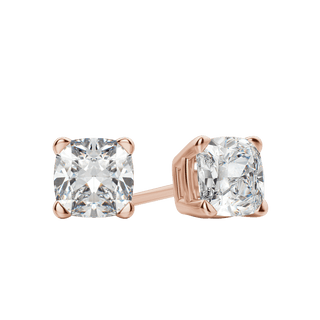 0.50 CT-2.0 CT Cushion Solitaire F/VS Lab Grown Diamond Earrings - Barbara Maison 