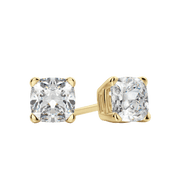 0.50 CT-2.0 CT Cushion Solitaire CVD F/VS Diamond Earrings - Barbara Maison 