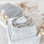 2.08 CT Cushion Cluster CVD H/VVS2 Diamond Engagement Ring - Barbara Maison 