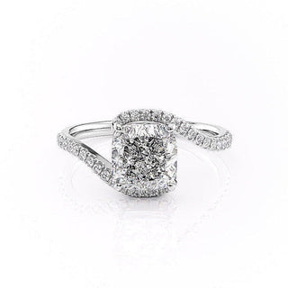 2.54 CT Cushion Cut By Pass Moissanite Engagement Ring - Barbara Maison 