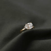0.69 - 1.93 CT Pear Cut Solitaire Moissanite Engagement Ring - Barbara Maison 