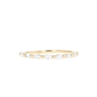 0.36 TCW Marquise Cut Bubble Prong Moissanite Wedding Band - Barbara Maison 