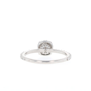 0.57-1.49 CT Cushion Halo Moissanite Engagement Ring - Barbara Maison 