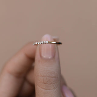 0.20 Minimalist Moissanite Wedding Band