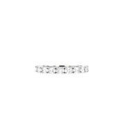 0.75 TCW Oval East West Semi Eternity Moissanite Wedding Band - Barbara Maison 